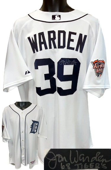 Jon Warden Autographed Detroit Tigers OFC MLB Majestic Authentic White Jersey #39. ?ÇÖ68 Tigers (Size 54)?Çô COA-Powers Sports Memorabilia
