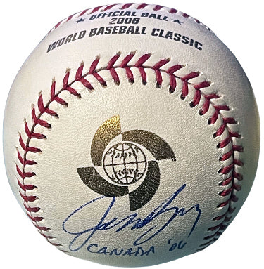 Jason Bay Autographed Official Rawlings 2006 World Baseball Classic Logo Baseball Canada '06- COA-Powers Sports Memorabilia