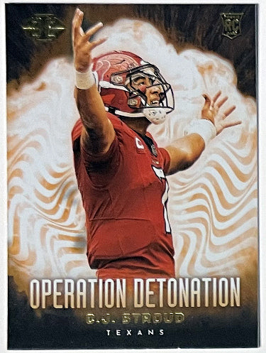 CJ/C.J. Stroud 2023 Panini Illusions Operation Detonation Rookie Card (RC) #19 (Houston Texans)-Powers Sports Memorabilia