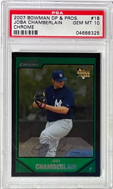 Joba Chamberlain 2007 Bowman Draft Picks & Prospects Chrome Rookie Card (RC) #18- PSA Graded 10 Gem Mint (New York Yankees) - Collectible-Powers Sports Memorabilia