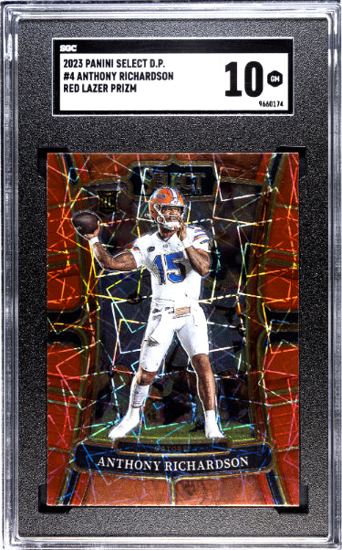 Anthony Richardson 2023 Panini Select Draft Picks Red Laser Prizm Rookie Card (RC) #4- SGC Graded 10 Gem Mint (Florida/Colts)-Powers Sports Memorabilia