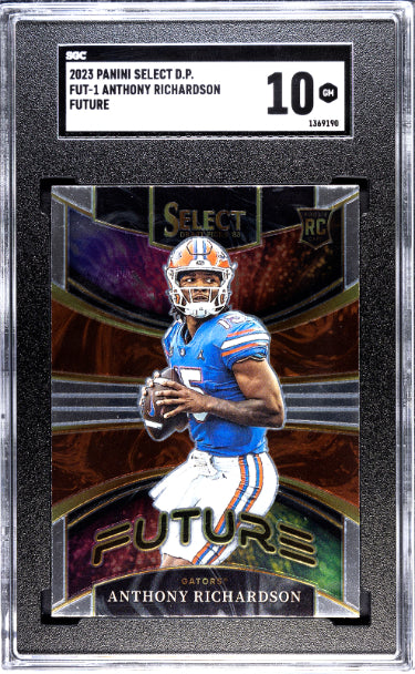 Anthony Richardson 2023 Panini Select Draft Picks Future Rookie Card (RC) #FUT-1- SGC Graded 10 Gem Mint (Florida/Colts)-Powers Sports Memorabilia