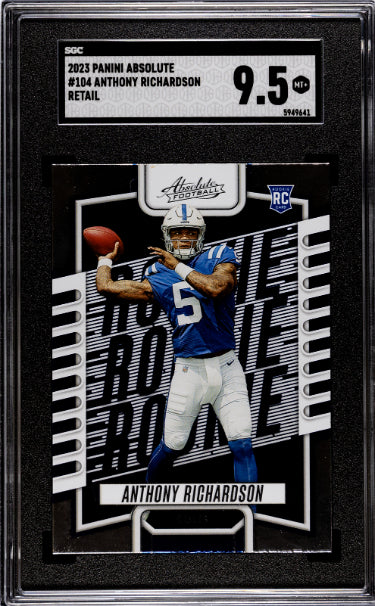 Anthony Richardson 2023 Panini Absolute Retail Rookie Card (RC) #104- SGC Graded 9.5 Mint+ (Indianapolis Colts)-Powers Sports Memorabilia