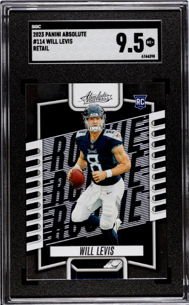 Will Levis 2023 Panini Absolute Retail Rookie Card (RC) #114- SGC Graded 9.5 Mint+ (Tennessee Titans)-Powers Sports Memorabilia