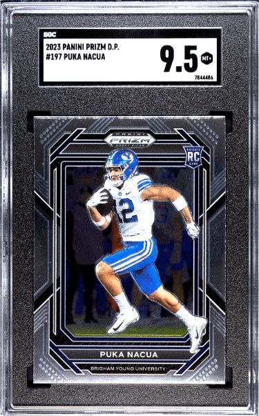 Puka Nacua 2023 Panini Prizm Draft Picks Rookie Card (RC) #197- SGC Graded 9.5 Mint+ (BYU/Los Angeles Rams)-Powers Sports Memorabilia