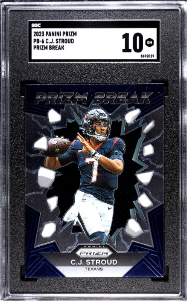 CJ/C.J. Stroud 2023 Panini Prizm Break Rookie Card (RC) #PB-6- SGC Graded 10 Gem Mint (Houston Texans)-Powers Sports Memorabilia