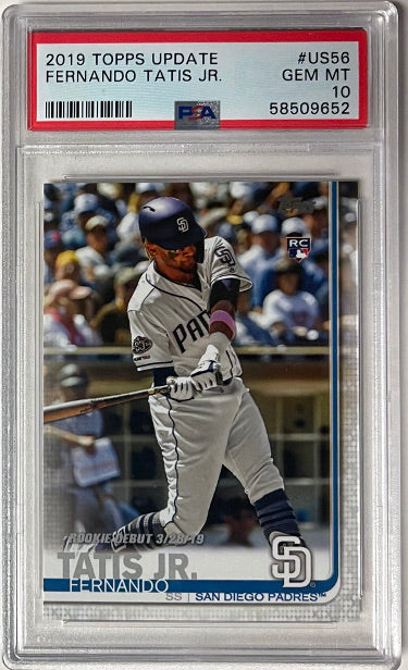 Fernando Tatis Jr. 2019 Topps Update Rookie Card #US56- PSA Graded 10 Gem Mint (San Diego Padres) - Collectible-Powers Sports Memorabilia