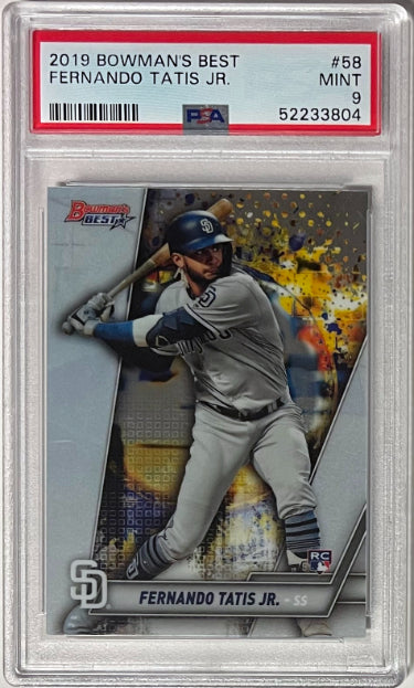Fernando Tatis Jr. 2019 Bowman's Best Rookie Card (RC) #58- PSA Graded 9 Mint (San Diego Padres) - Collectible-Powers Sports Memorabilia
