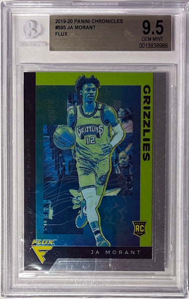 Ja Morant 2019-20 Panini Chronicles Flux Rookie Card (RC) #595- Beckett/BGS Graded 9.5 Gem Mint (Memphis Grizzlies)-Powers Sports Memorabilia