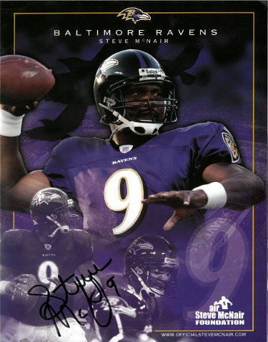 Steve McNair Autographed Baltimore Ravens Air McNair NFL Collage 8.5x11 Photo #9- Beckett Review - CTBL_039386-Powers Sports Memorabilia