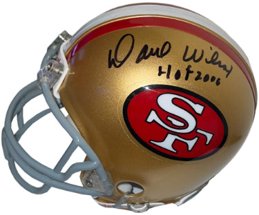 Dave Wilcox Autographed San Francisco 49ers Riddell Mini Helmet HOF 2000- COA-Powers Sports Memorabilia