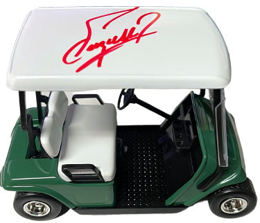 Fuzzy Zoeller Autographed SpecCast 1/16 Scale Golf Cart Die Cast Coin Bank NIB?Çô COA (RARE)-Powers Sports Memorabilia