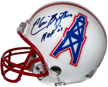 Elvin Bethea Autographed Houston Oilers Riddell TB Mini Helmet HOF 03- COA-Powers Sports Memorabilia