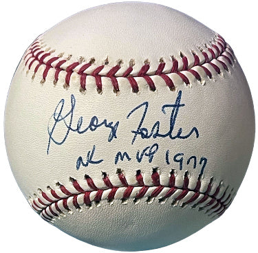 George Foster Autographed Official Rawlings Major League Baseball NL MVP 1977- COA (Cincinnati Reds/Big Red Machine)-Powers Sports Memorabilia