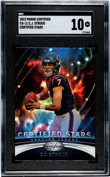 CJ/C.J. Stroud 2023 Panini Certified Stars Rookie Card (RC) #CS-11- SGC Graded 10 Gem Mint (Houston Texans)-Powers Sports Memorabilia