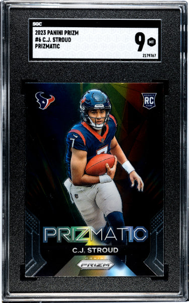 CJ/C.J. Stroud 2023 Panini Prizm Prizmatic Rookie Card (RC) #6- SGC Graded 9 Mint (Houston Texans)-Powers Sports Memorabilia