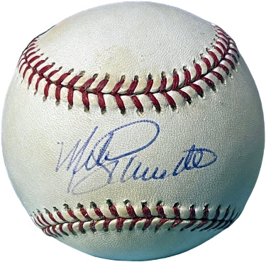Mike Schmidt Autographed Official Rawlings RONL National League Baseball tone spots- COA (Phillies/HOF/12XAS/10XGG/3XNLMVP/548HR)-Powers Sports Memorabilia