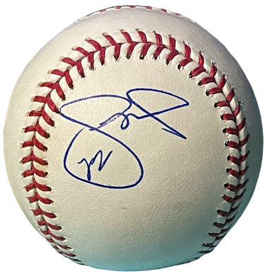 Jason Heyward Autographed Official Rawlings Major League Baseball #22- COA (Cubs/Braves/Dodgers/5XGG/2010AS/WSC/Side Panel Sig)-Powers Sports Memorabilia