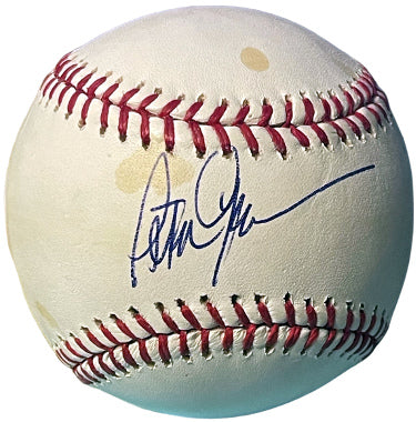 Peter Gammons Autographed Official Rawlings Major League Baseball tone spots- COA (TV Analyst/ESPN)-Powers Sports Memorabilia