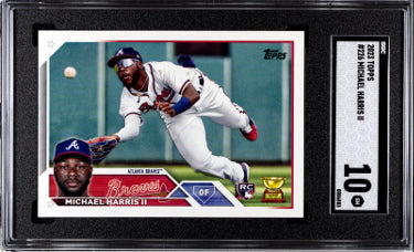 Michael Harris II. 2023 Topps Rookie Card (RC) #226- SGC Graded 10 Gem Mint (Atlanta Braves) - Collectible-Powers Sports Memorabilia
