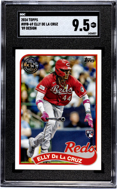 Elly De La Cruz 2024 Topps '89 Design Rookie Card (RC) #89B-69- SGC Graded 9.5 Mint+ (Cincinnati Reds) - Collectible-Powers Sports Memorabilia