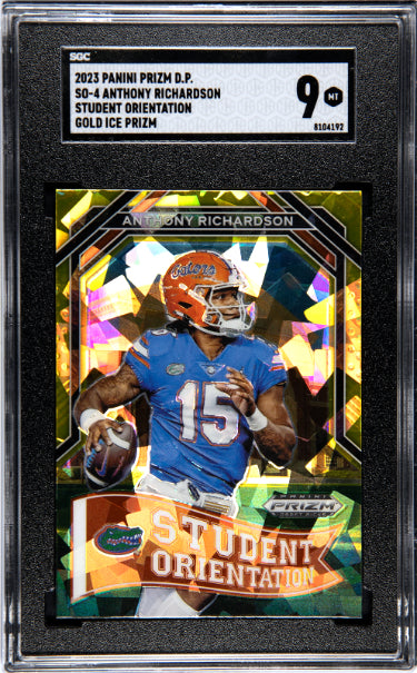 Anthony Richardson 2023 Panini Prizm Draft Picks Student Orientation Gold Ice Rookie Card (RC) #SO-4- SGC Graded 9 Mint-Powers Sports Memorabilia