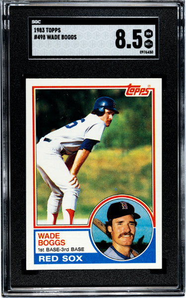Wade Boggs 1983 Topps Baseball Rookie Card (RC) #498- SGC Graded 8.5 NM-MT+ (Boston Red Sox/HOF)-Powers Sports Memorabilia