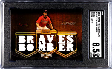 Chipper Jones 2010 Topps Triple Threads Relic Sepia Card #TTR-93- /27- SGC Graded 8.5 NM-MT+ (Atlanta Braves/HOF)-Powers Sports Memorabilia