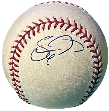 Stephen Drew Autographed Official Rawlings Major League Baseball imperfect- COA (Diamondbacks/Red Sox/2013 WS Champs)-Powers Sports Memorabilia