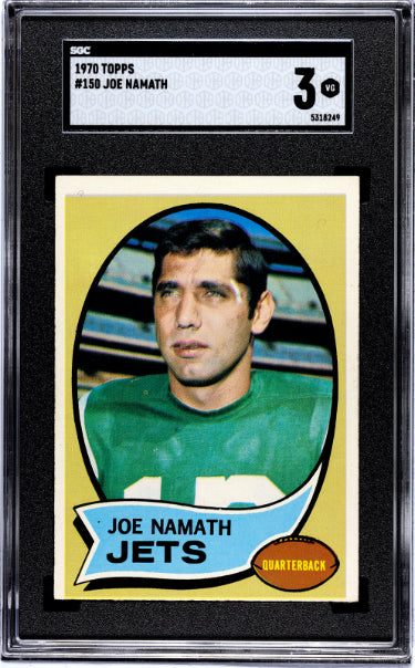 Joe Namath 1970 Topps Card #150- SGC Graded 3 VG (New York Jets/HOF)-Powers Sports Memorabilia