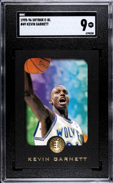 Kevin Garnett 1995-96 Skybox E-XL Rookie Card (RC) #49- SGC Graded 9 Mint (Minnesota Timberwolves/HOF)-Powers Sports Memorabilia