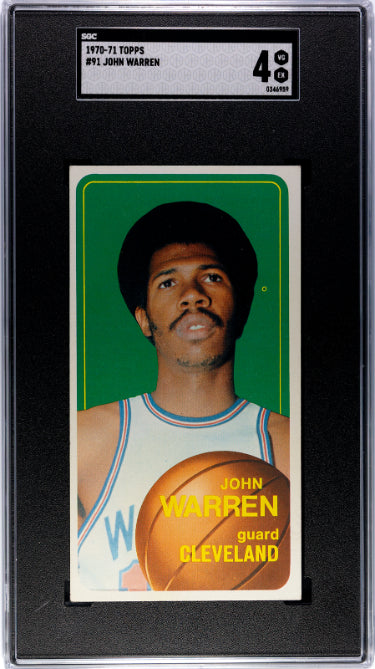 John Warren 1970-71 Topps Card #91- SGC Graded 4 VG-EX (Cleveland Cavaliers)-Powers Sports Memorabilia