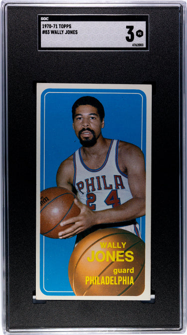 Wally/Wali Jones 1970-71 Topps Card #83- SGC Graded 3 VG (Philadelphia 76ers/67 NBA Champs)-Powers Sports Memorabilia