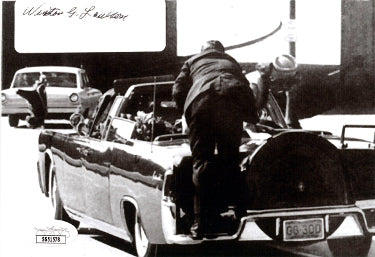 Winston Lawson Autographed Secret Service JFK Assassination 6.75X4.75 Photo- JSA #SS51578- Motorcade/Kennedy Detail-Powers Sports Memorabilia