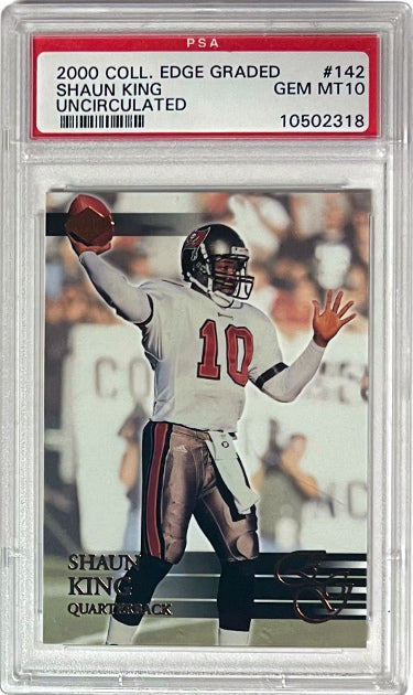 Shaun King 2000 Collectors Edge Uncirculated Card #142- /5000- PSA Graded 10 Gem Mint (Tampa Bay Buccaneers)-Powers Sports Memorabilia
