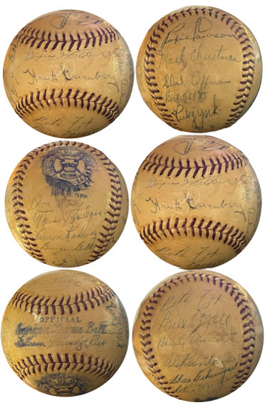 1938 Tigers Team Autographed Reach OAL Baseball 24 Sigs Hank Greenberg/Dixie Walker/Bing Miller/Del Baker/York ?Çô GRAD LOV/COA-Powers Sports Memorabilia