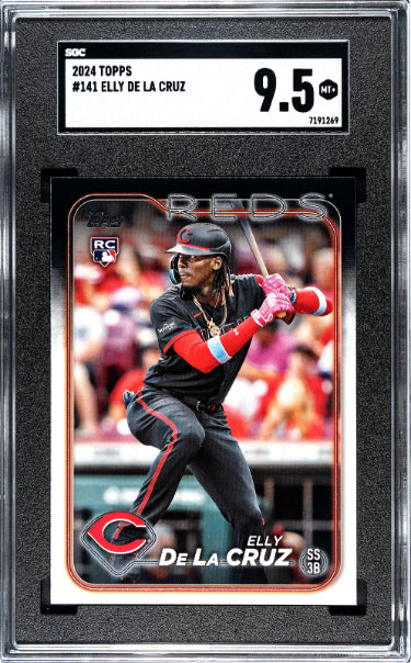 Elly De La Cruz 2024 Topps Rookie Card (RC) #141- SGC Graded 9.5 Mint+ (Cincinnati Reds)-Powers Sports Memorabilia