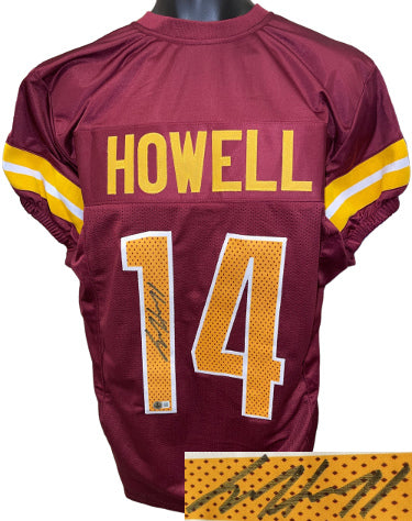 Sam Howell Autographed Washington Maroon Custom Stitched Pro Style Football Jersey XL- Beckett/BAS Witnessed #1W368231-Powers Sports Memorabilia