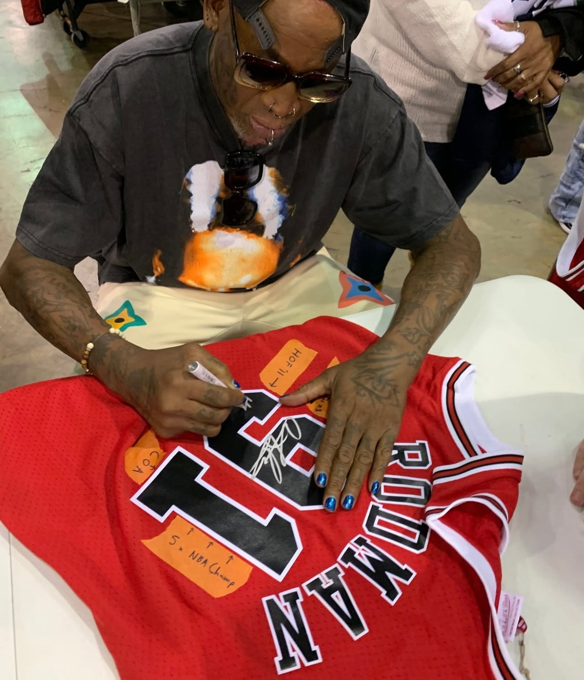 Dennis Rodman Autograph Signing-Powers Sports Memorabilia