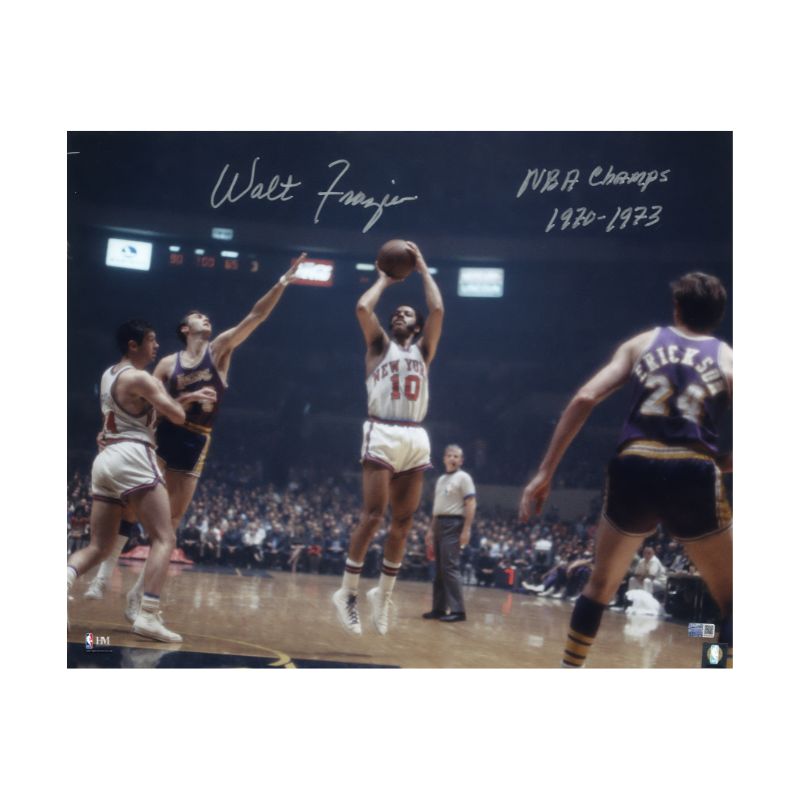 Walt Frazier New York Knicks Autographed16x20 Photo Inscribed "NBA Champs 1970-1973"-Powers Sports Memorabilia