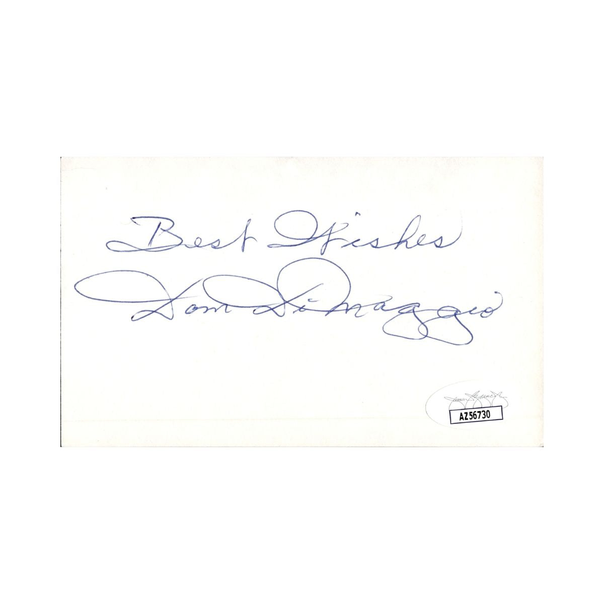 Dom DiMaggio Boston Red Sox Signed 3"x5" Card (JSA COA)-Powers Sports Memorabilia