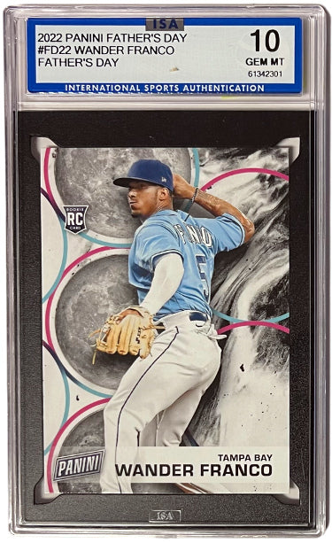 Wander Franco 2022 Panini Father's Day Rookie Card (RC) #FD22- ISA Graded 10 Gem Mint (Tampa Bay Rays)-Powers Sports Memorabilia