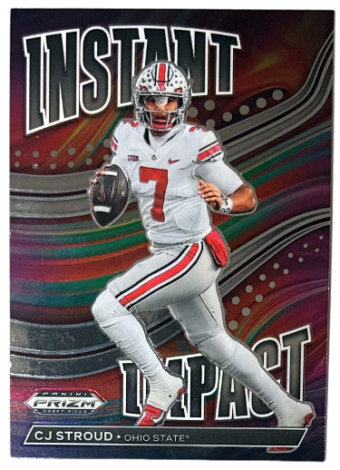 CJ/C.J. Stroud 2023 Panini Prizm Draft Picks Instant Impact Rookie Card (RC) #II-2 (Ohio State/Texans)-Powers Sports Memorabilia