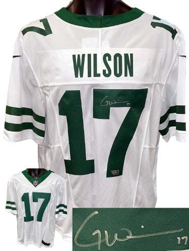 Garrett Wilson Autographed New York Jets White NFL Nike Game Jersey #17 XL- Fanatics #NB38109277-Powers Sports Memorabilia
