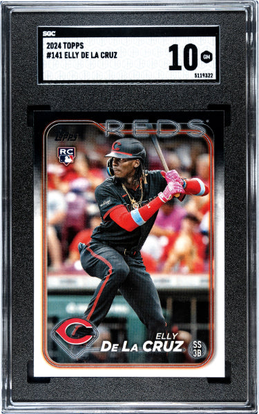 Elly De La Cruz 2024 Topps Rookie Card (RC) #141- SGC Graded 10 Gem Mint (Cincinnati Reds)-Powers Sports Memorabilia
