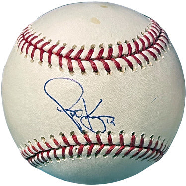 Scott Kazmir Autographed Official Rawlings Major League Baseball #19 minor tone spots- COA (Tampa Bay Rays/3XAS)-Powers Sports Memorabilia