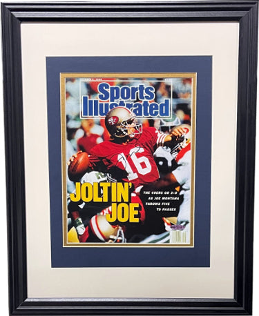 Joe Montana Autographed 1989 Sports Illustrated Cover Photograph 49’ers 11 x 14 Custom Framing – UDA Holo/COA #BAD76522-Powers Sports Memorabilia
