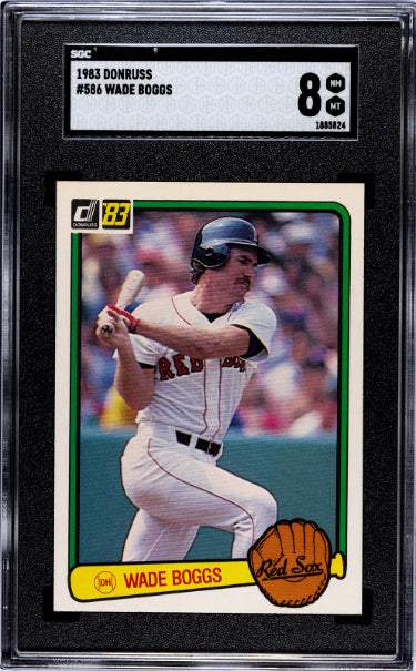 Wade Boggs 1983 Donruss Rookie Card (RC) #586- SGC Graded 8 NM-MT (Boston Red Sox/HOF)-Powers Sports Memorabilia