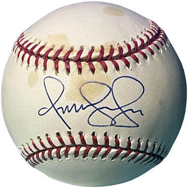Omar Vizquel Autographed Official Rawlings Major League Baseball tone spots- COA (Mariners/Indians/3XAS/11XGG)-Powers Sports Memorabilia