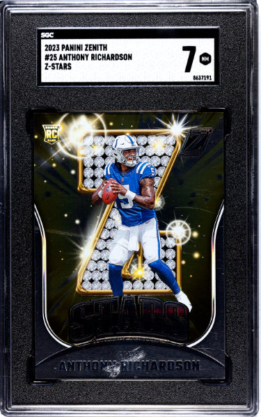Anthony Richardson 2023 Panini Zenith Z-Stars Rookie Card (RC) #25- SGC Graded 7 NM (Indianapolis Colts)-Powers Sports Memorabilia